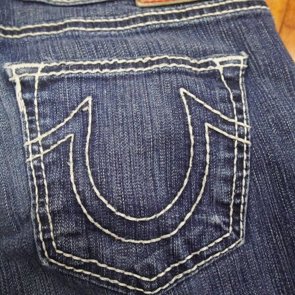 True Religion Jeans Womens 30 Blue Stella Skinny Stretch Made USA Designer Denim - Picture 13 of 14